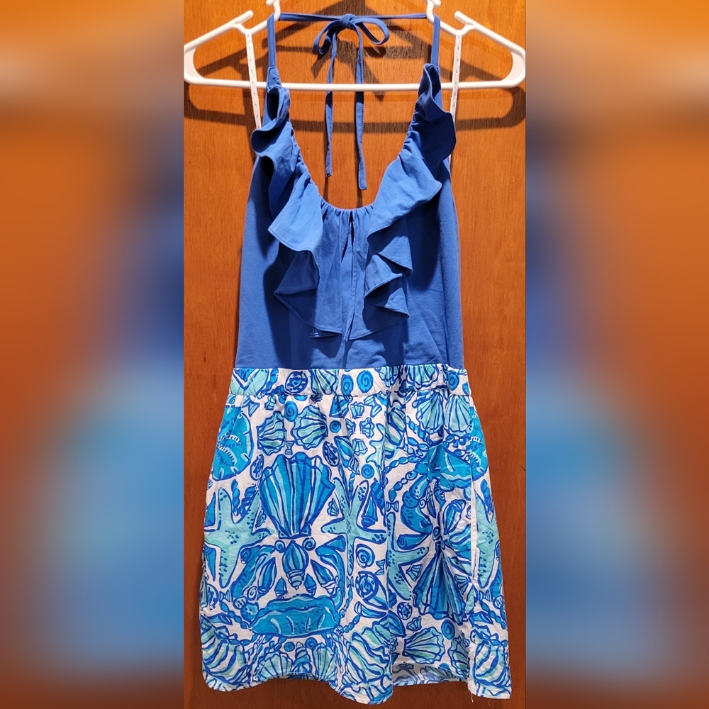 Blue Ruffle Summer Dress